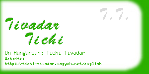 tivadar tichi business card